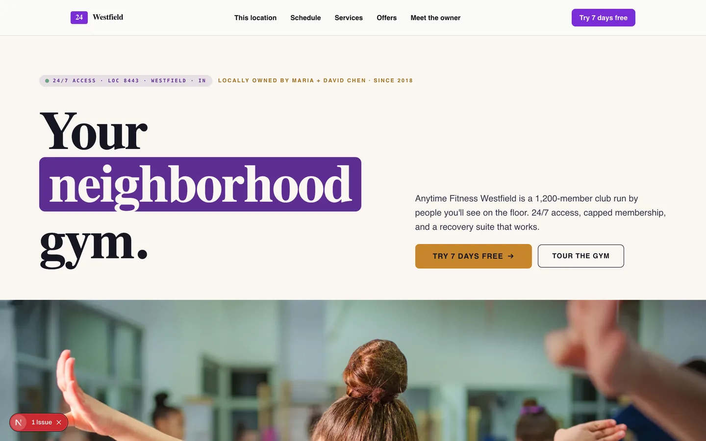 FlexPoint Fitness · Westfield — sample local business website designed and built by SearchPod