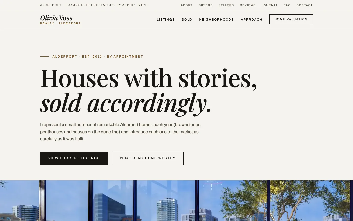 Olivia Voss Realty: sample real estate website designed and built by SearchPod