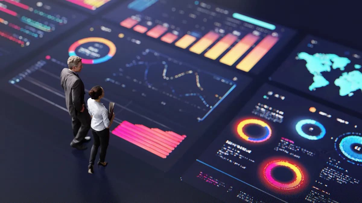 Marketing analyst creating Looker Studio dashboards for client performance reporting