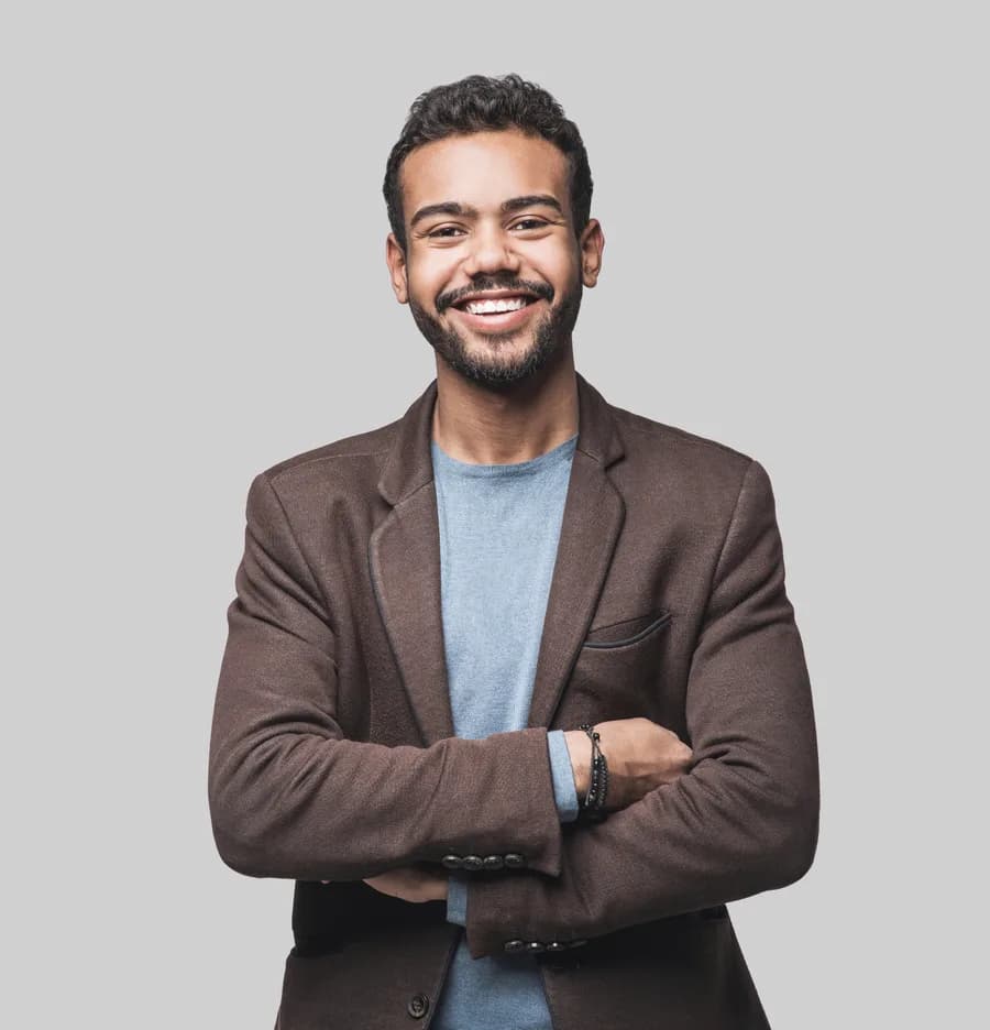 Smiling man, a happy Maple Family Dental patient