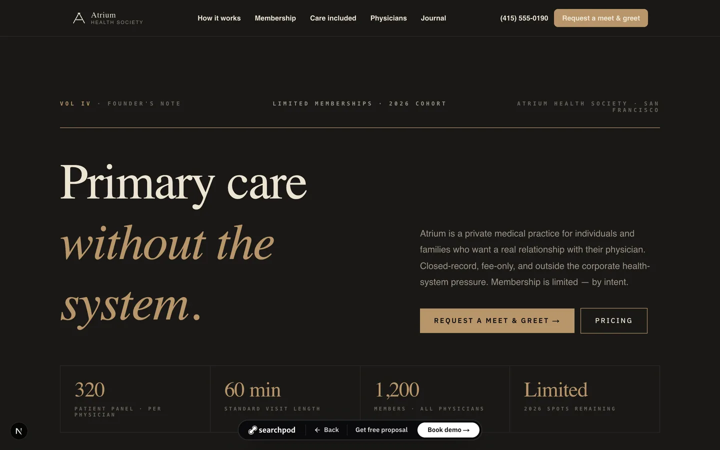 Compassionate Care — sample fertility clinics homepage by SearchPod