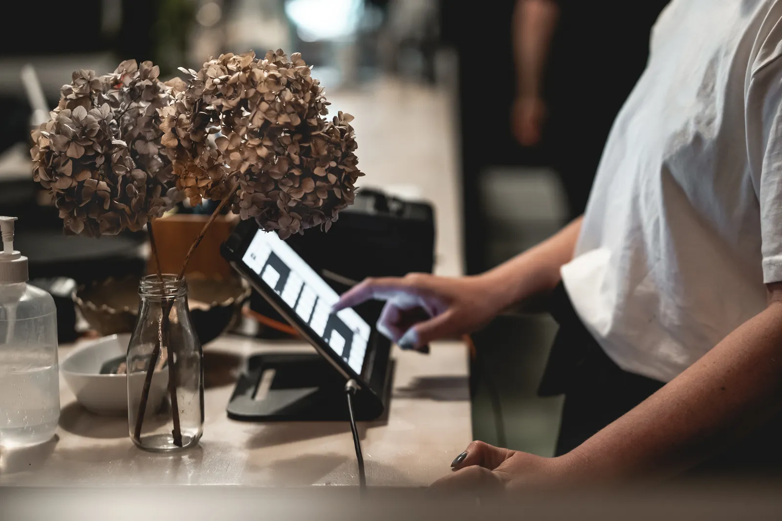 Guest scanning a restaurant's digital menu
