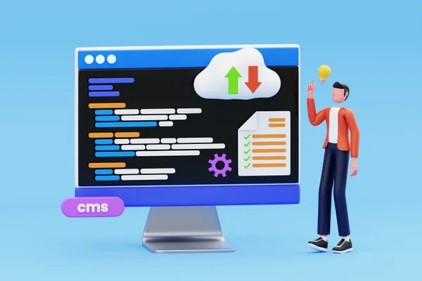 Developer implementing a headless CMS for flexible content delivery across channels