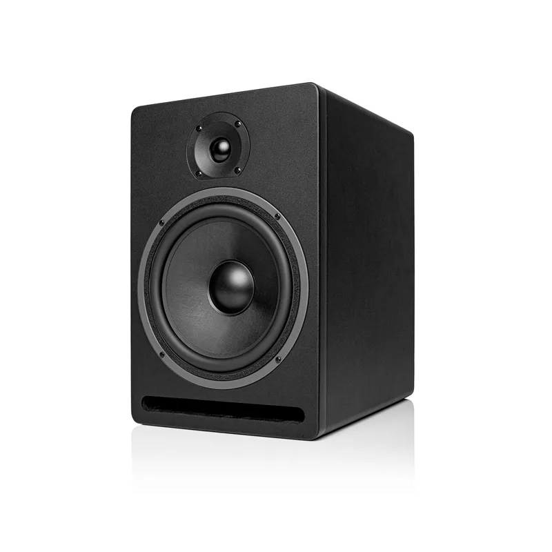 Voltbridge Array 5 powered desktop monitor in matte black with a 5-inch woofer and silk dome tweeter